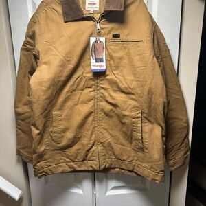 NWT Canvas WorkWear Jacket in Light Brown. Available in XL only